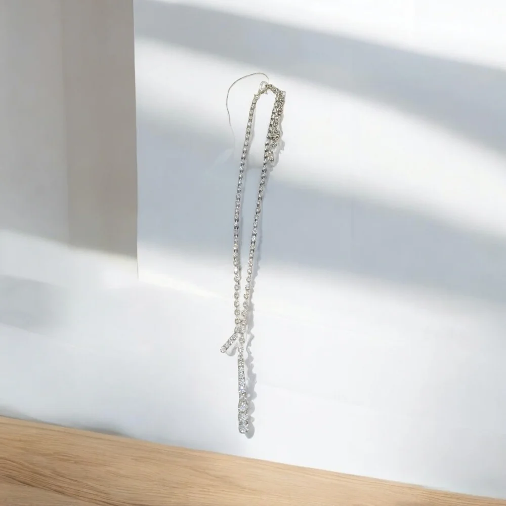 Dazzling Rhinestone Lariat Necklace